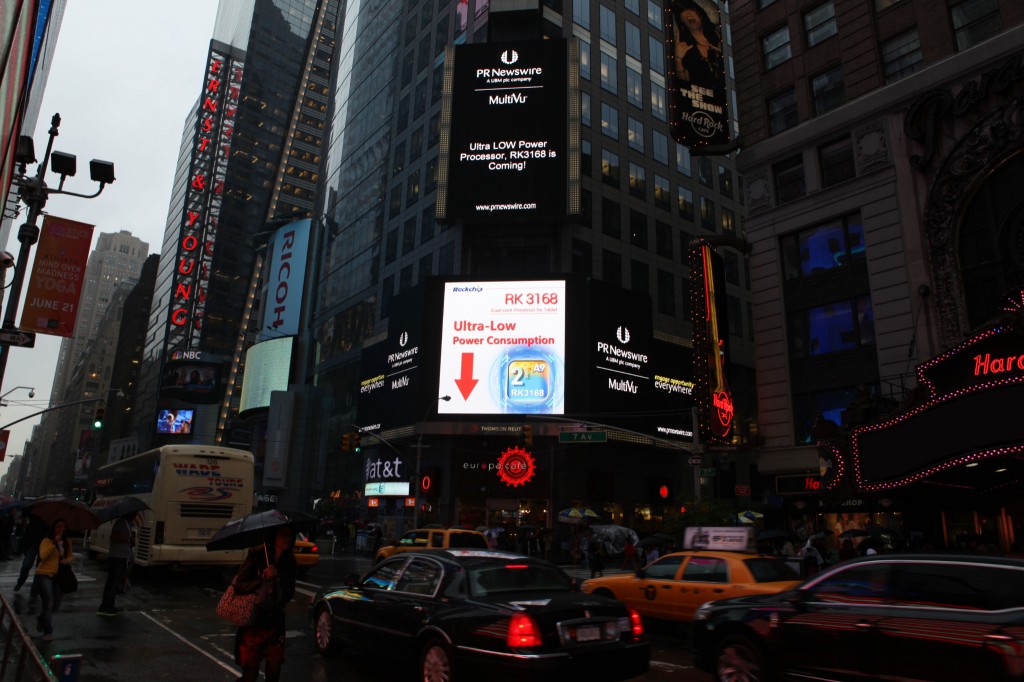 Rockchip RK3168 on New York's Times Square
